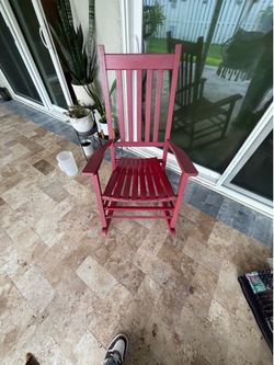 Red rocking chair
