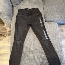 Lucky brand black ripped super skinny jeans- new with tags-29/30 size 