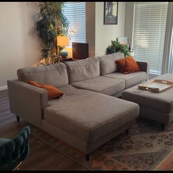 Sectional Sofa With Chaise And Ottoman 