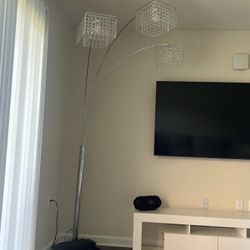 Chandelier Floor Lamp W Rhinestones