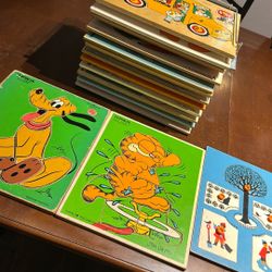 Wooden Puzzles and Metal Rack