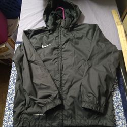 Kids black Nike hooded wind breaker