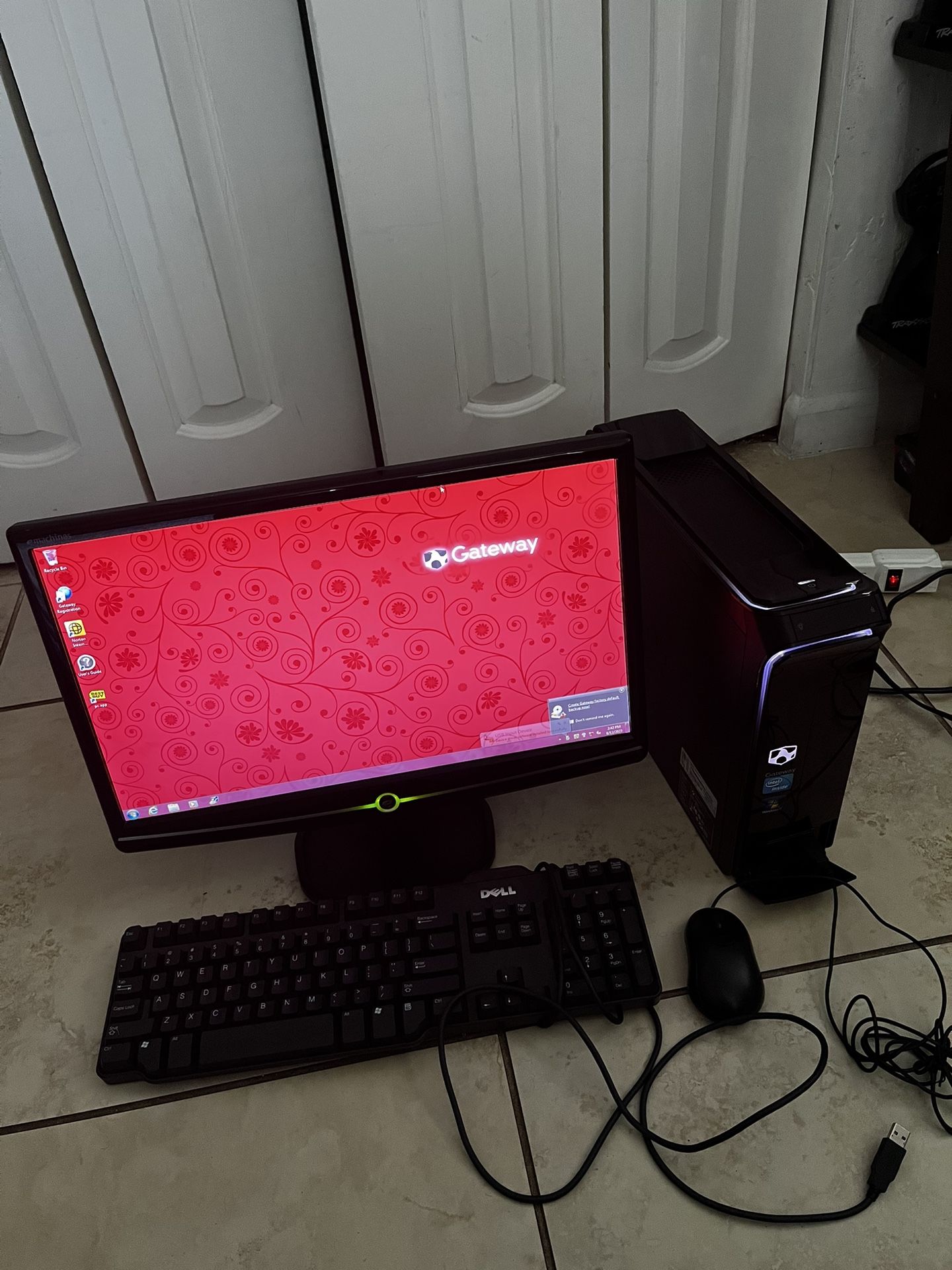 Desktop Computer Gateway Windows 7