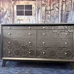 Solid wood refinished dresser