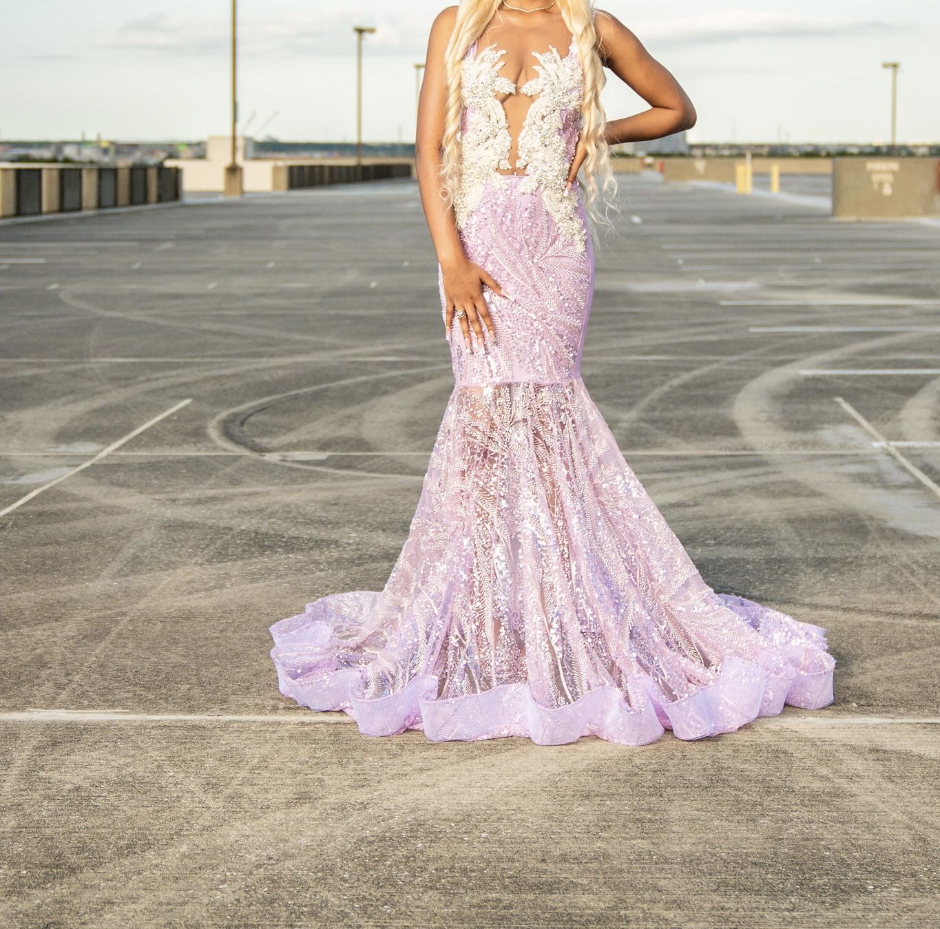 open lace back dress Sparkly Gorgeous Long Ball Gown, Modest High Qaulity Custom Prom Dress –  SposaBridal