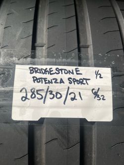 Pair of 285/30/21 BRIDGESTONE POTENZA SPORT 6/32s
