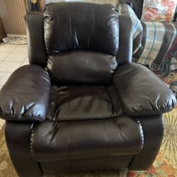 Leather Recliner Rocker