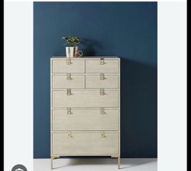 Tall Dresser with Gold Hardware