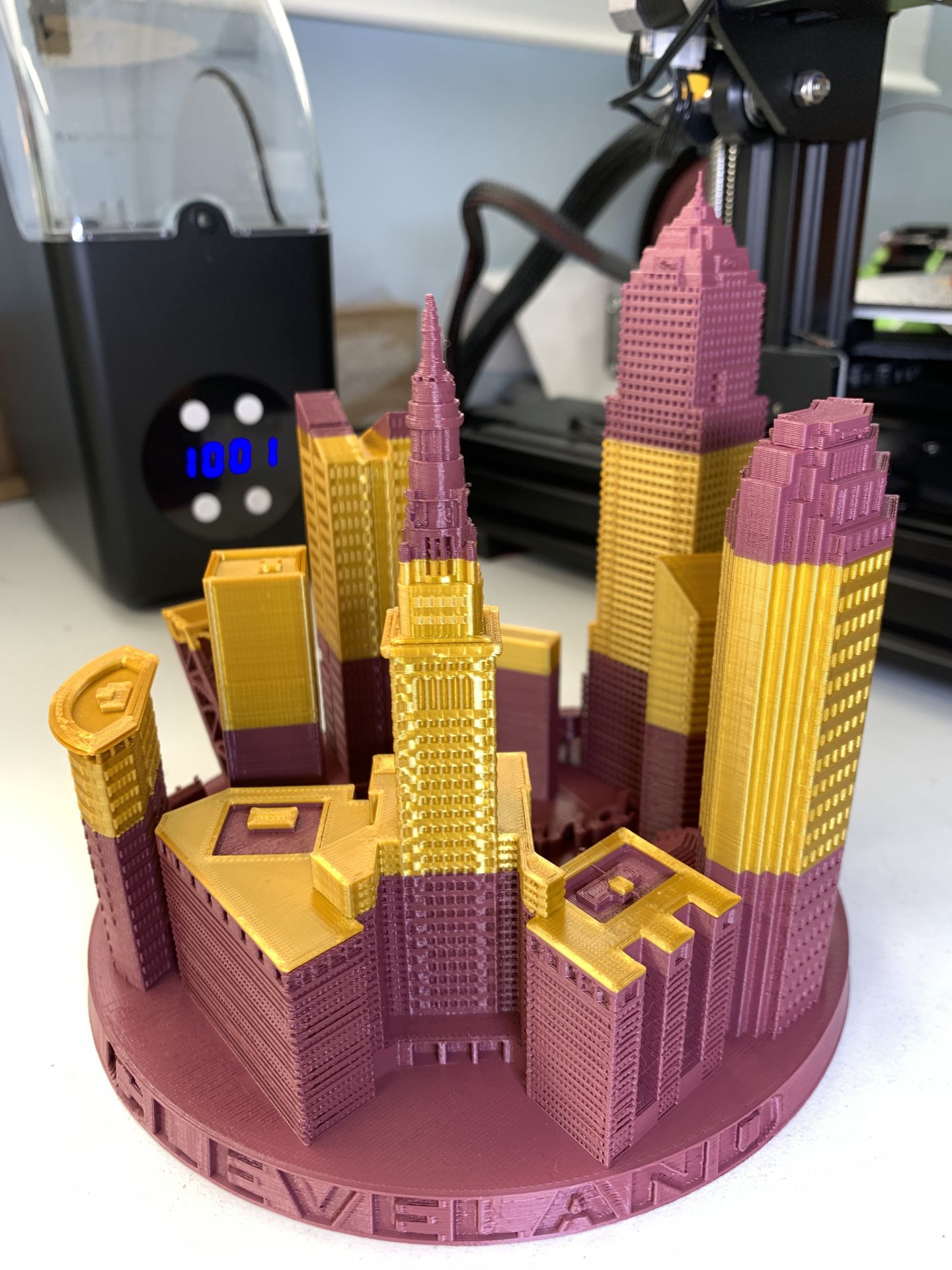City Of Cleveland Model In Wine And Gold 