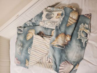 Seashell Print Bedding Set Twin