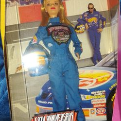 $70 OBO NASCAR 50th Anniversary Barbie! Hot wheels Edition 