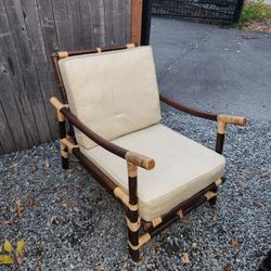 Vintage '50s 60s John Wisner for Ficks Reed "Far Horizons" collection bamboo rattan lounge chair