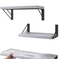 BAYKA Floating Wall Shelves Set of 3 - NEW