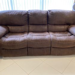 Leather Couch/ Recliner 