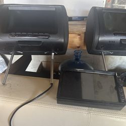 Two Sets Of Head Rest Tvs