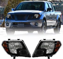 Halogen Headlight Assembly Pair Fits for 2009-2021 Nissan Frontier | Driver Passenger Side Replacement ‎26010ZL40B 26060ZL40B NI NI Turn