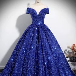 Brand new sequined dresses, vocal performance costumes, hostess dresses, evening gowns, wedding dresses. Tie-strap, suitable for sizes 2-6 (XS-XXL)