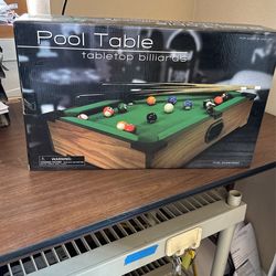 NIB- Mini table top pool table