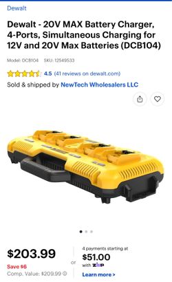 DeWalt four port charging system