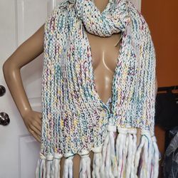 Multicolored Knit Scarf 
