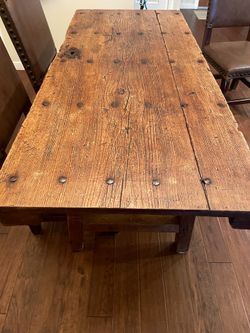 Dining Door Table/ 4 leather chairs