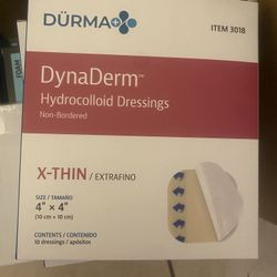 10 Pack 4x4 Durma dynaderm hydrocolloid Xtra Thin dressing