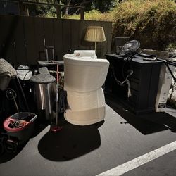 Wooden desk and the small wooden side table