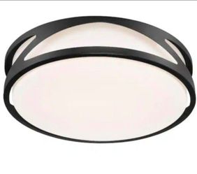 Access Lighting Lucia 14 in. 1-Light Black Flush Mount