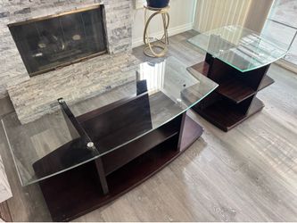 Modern Glass Coffee Table & End Table Set