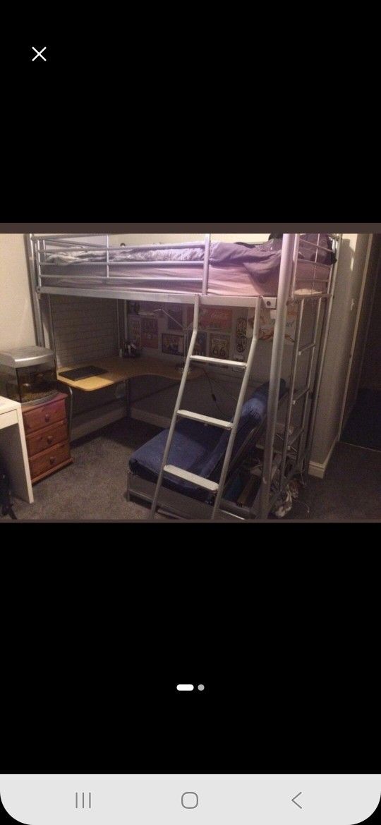 Loft Bed with attached Desk