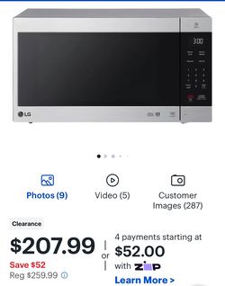 LG - NeoChef 2.0 Cu. Ft. Countertop Microwave with Sensor Cooking and EasyClean - Stainless Steel