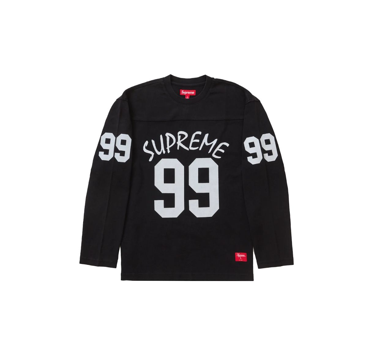 Supreme 99 L/S Football Shirt Jersey Black Size L