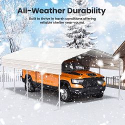 Heavy-Duty Carport-12x20-ft. Metal Carport
