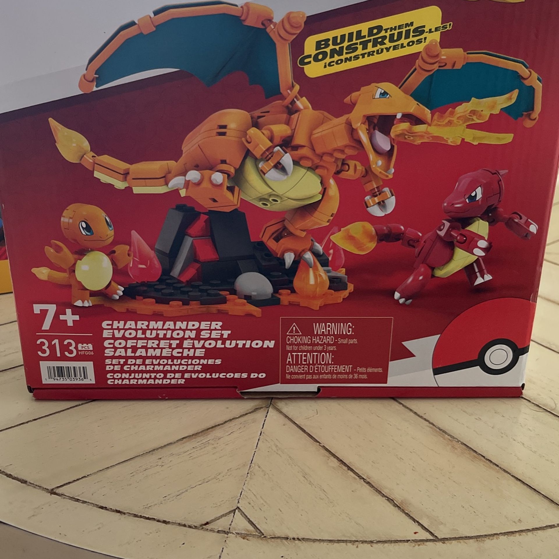 Mega Construx Pokémon Charmander Evolution Set
