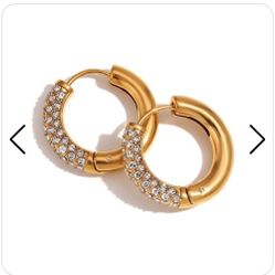Ice and Gold Earrings