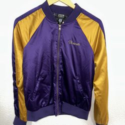 Purple Moshtashio Mens Varsity College/Bomber Vintage Jacket 