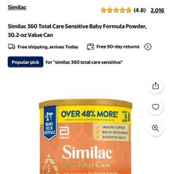 Similac 360 Total Care Sensitive Baby Formula Powder