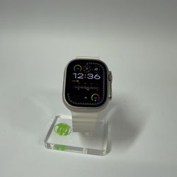 Unlocked Apple Watch Ultra 2 49MM Natural Titanium White Ocean Band MREJ3LL/A