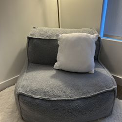 Grey Bean Bag Chair 