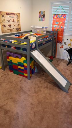 Kids Loft Bed with Slide