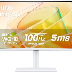 SAMSUNG 34” ViewFinity S65TC Ultra-WQHD 1000R Curved Computer Monitor HDR10 100Hz Thunderbolt 4