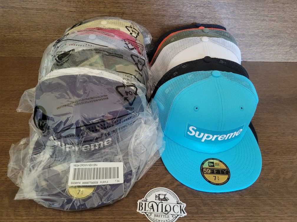 Supreme Box Logo New Era Fitted Hats Ss23 Ss24