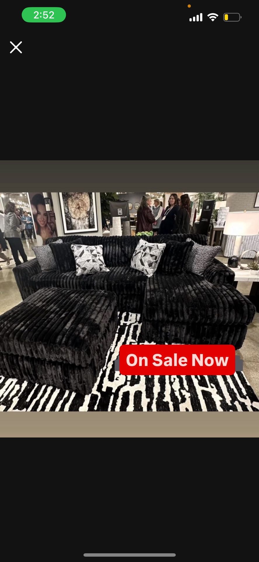 Brand New Ashley Super Plush Midnight Madness Sectional