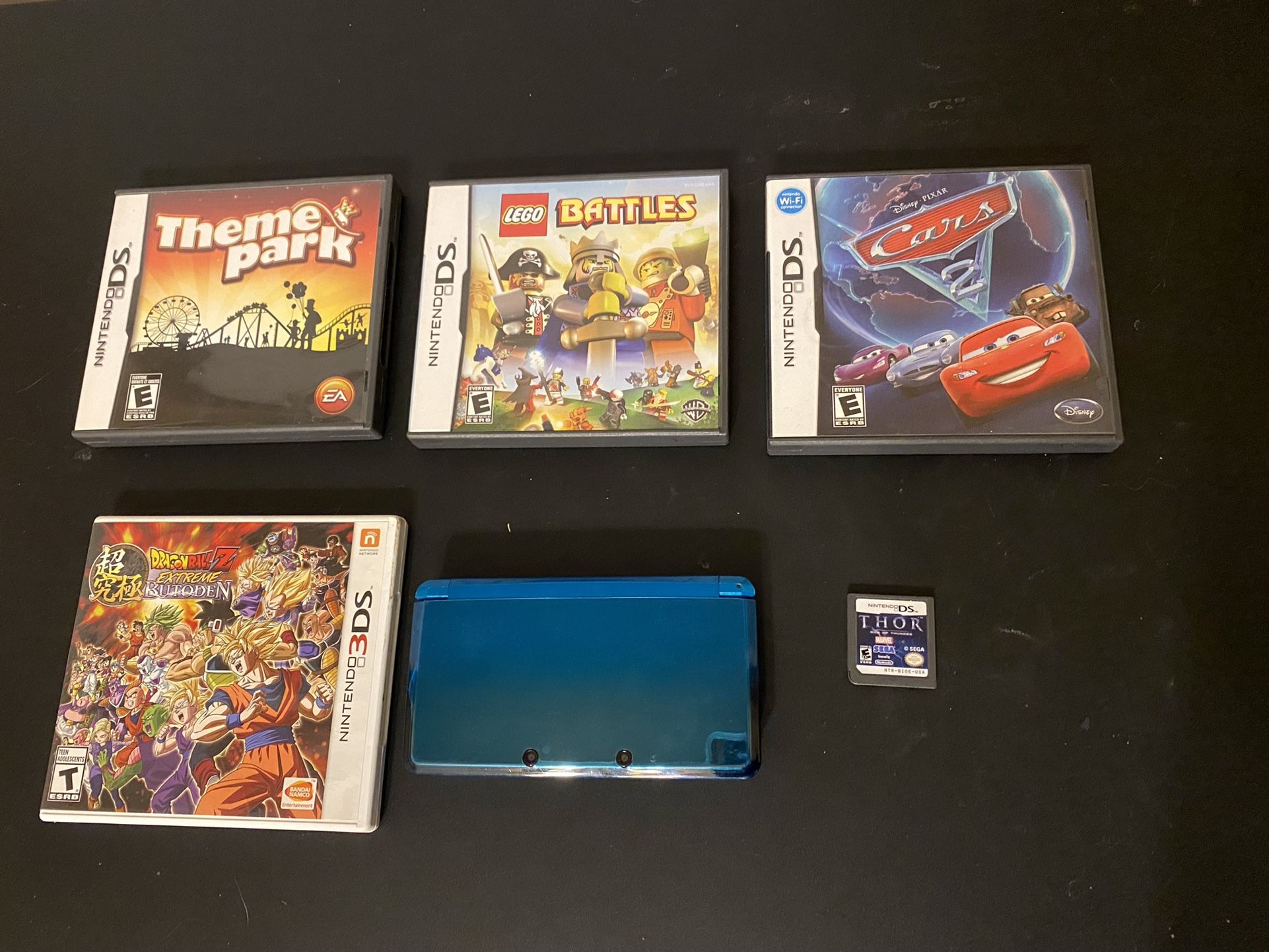Nintendo Aqua Blue 3DS w/ Games Bundle