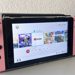 Nintendo Switch Console – Like New – Pink Joy-Cons + Dock Included 