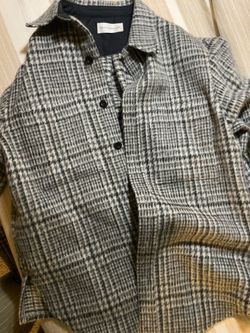 Faith Connexion Gray Plaid Overshirt Jacket – Men’s S