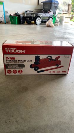 Hyper Tough T82011W Trolley Jack, 2 Ton Black and Red