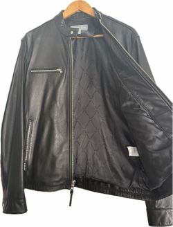 Michael Kors Men's Leather Moto Jacket