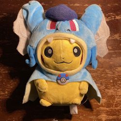 pikachu plush in gyarados costume