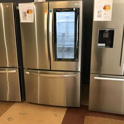 Lg French Instaview Counter Depth Door In Door Refrigerator With Ice Maker 🧊 RQWKJ